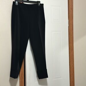 Very nice size 4 black ankle length wide cuff trousers.